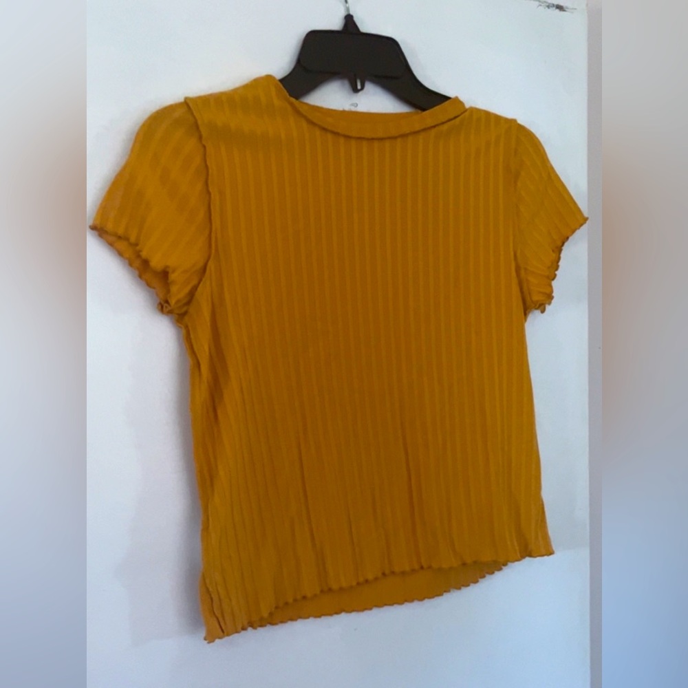 Mustard yellow crop top